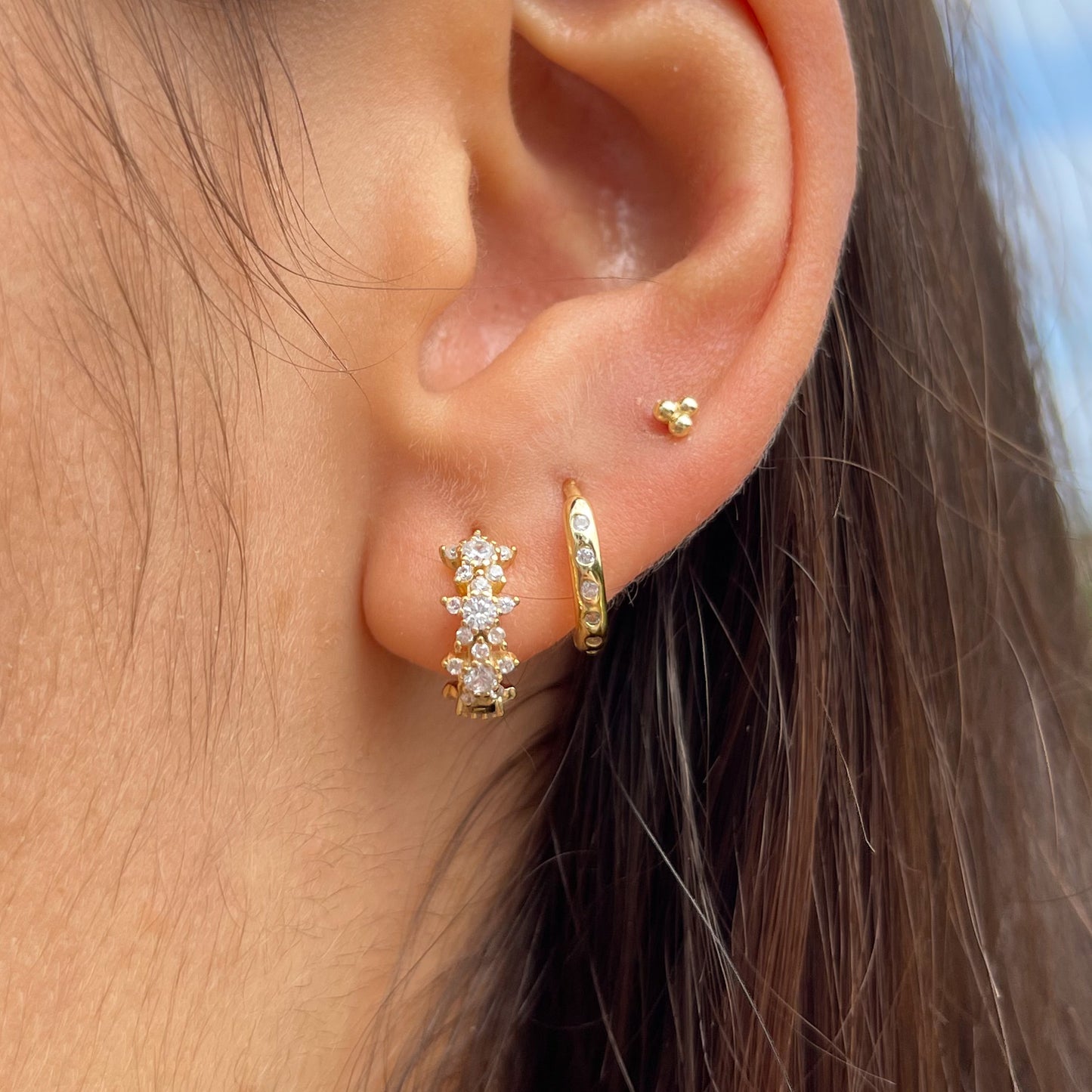Daisy Hoop Earrings
