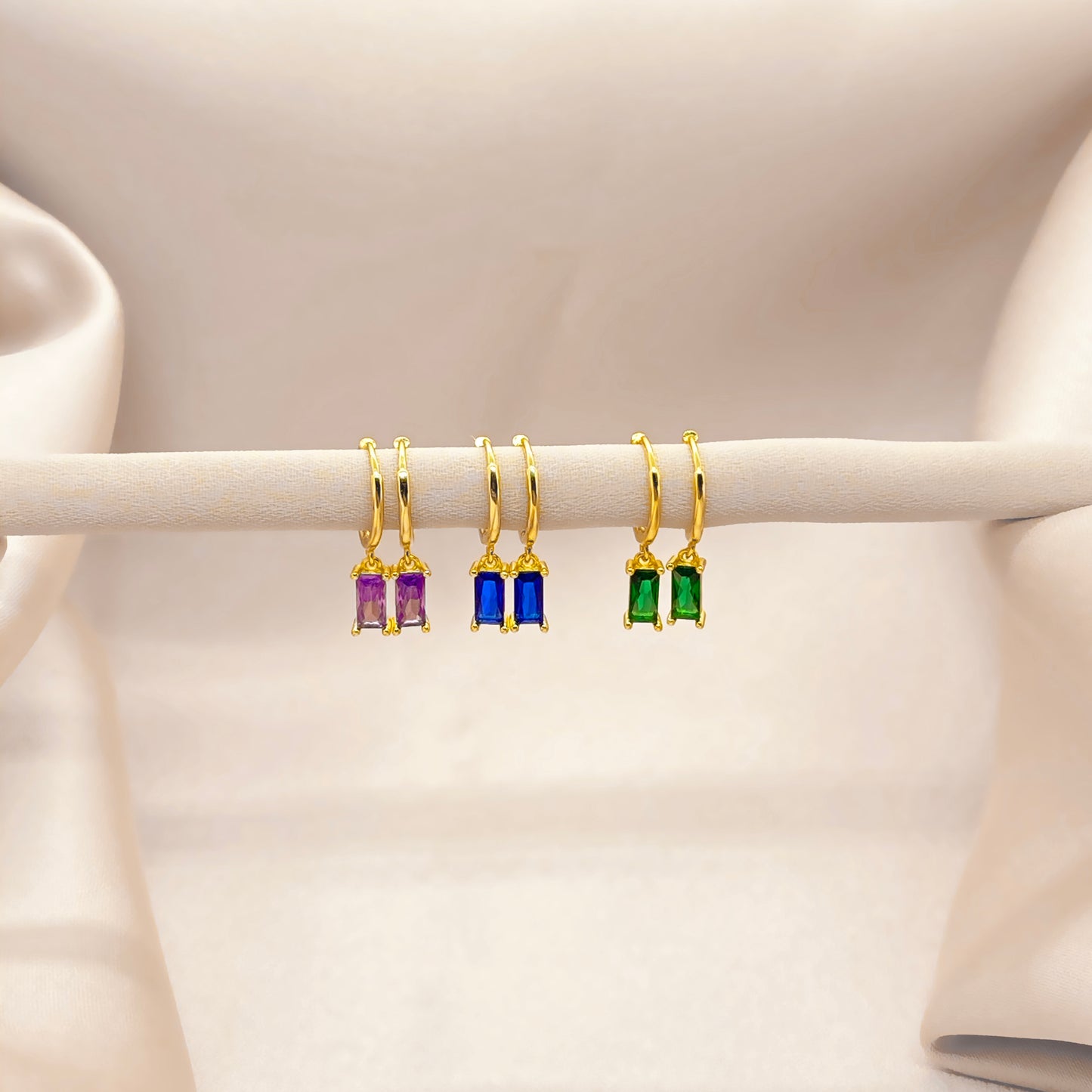 Bright Color Hoop Earrings