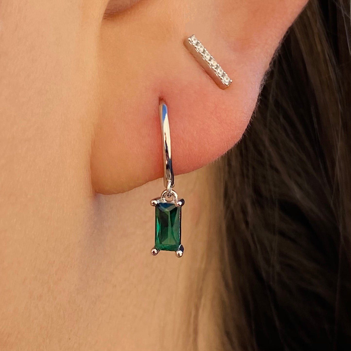 Bright Color Hoop Earrings