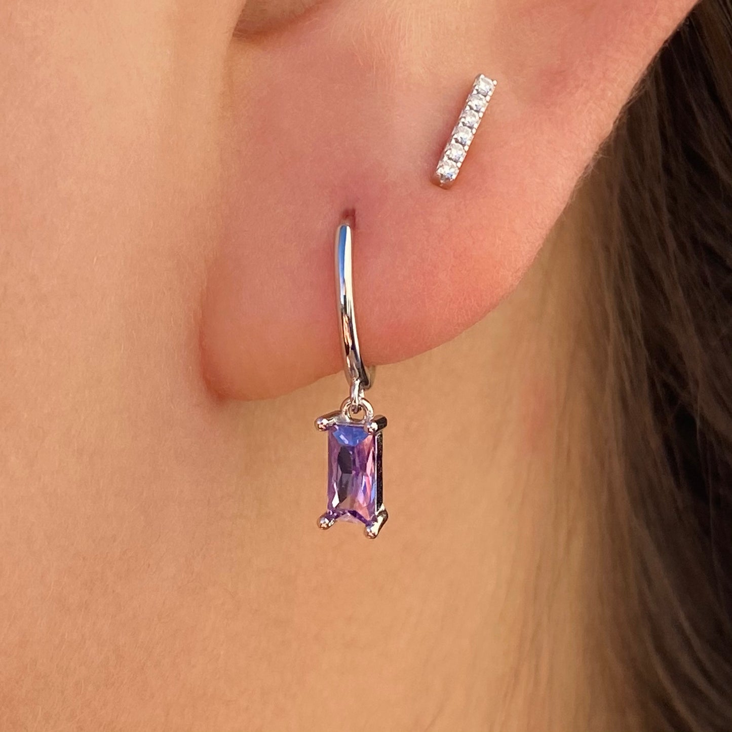 Bright Color Hoop Earrings