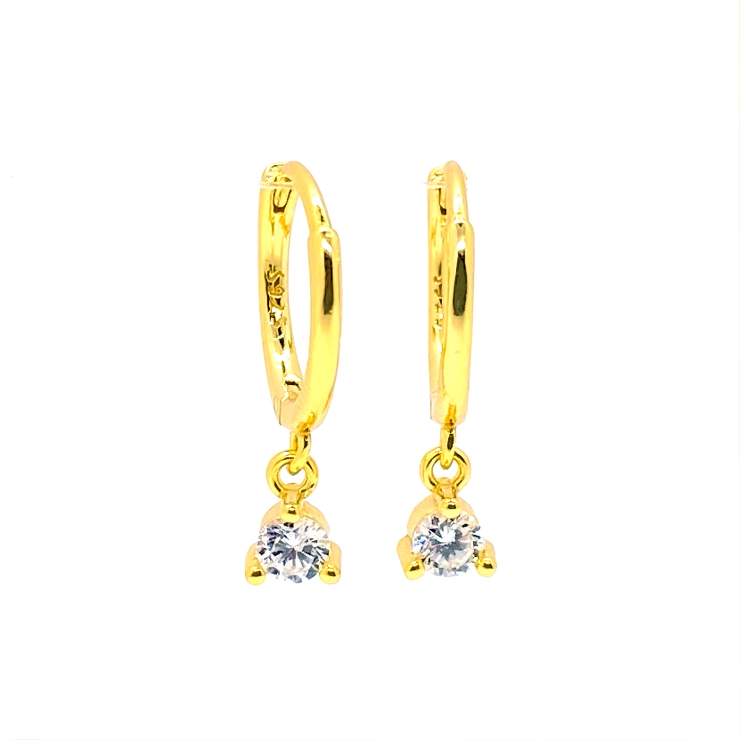 Elegant Drop Hoop Earrings