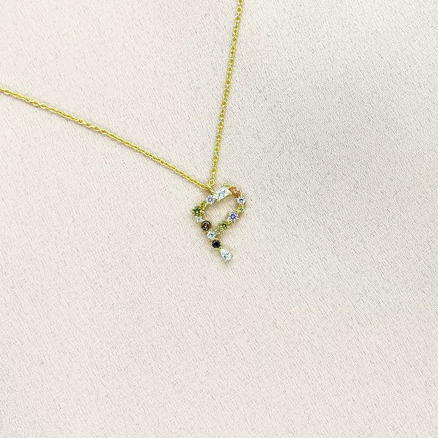 Colorful Initial Necklace