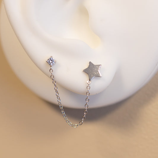 Star Chain Earrings