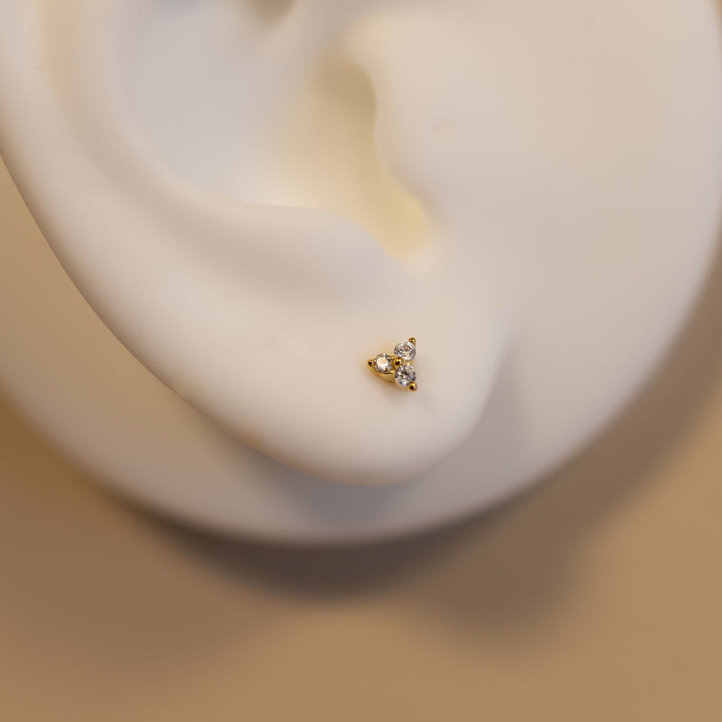 Trilogy stud earrings