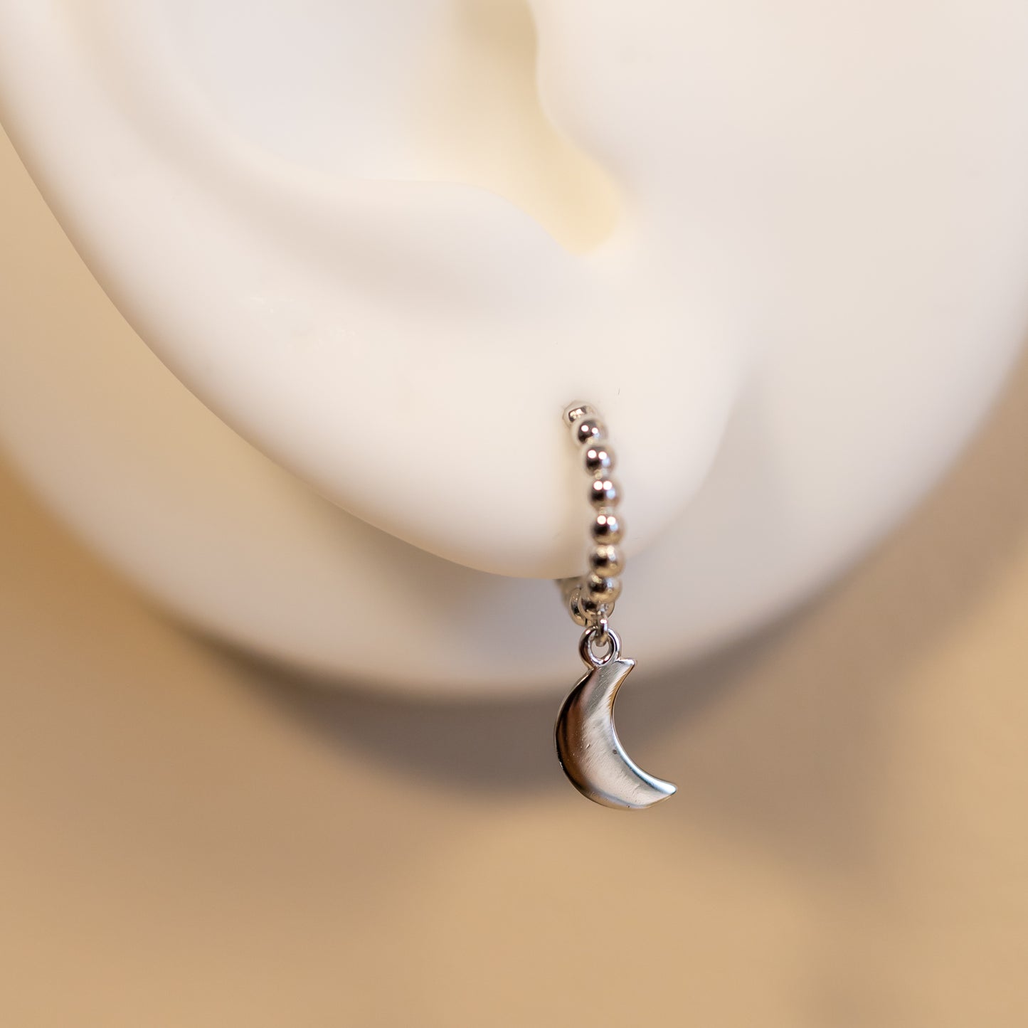 Bubbly Moon Hoop Earrings