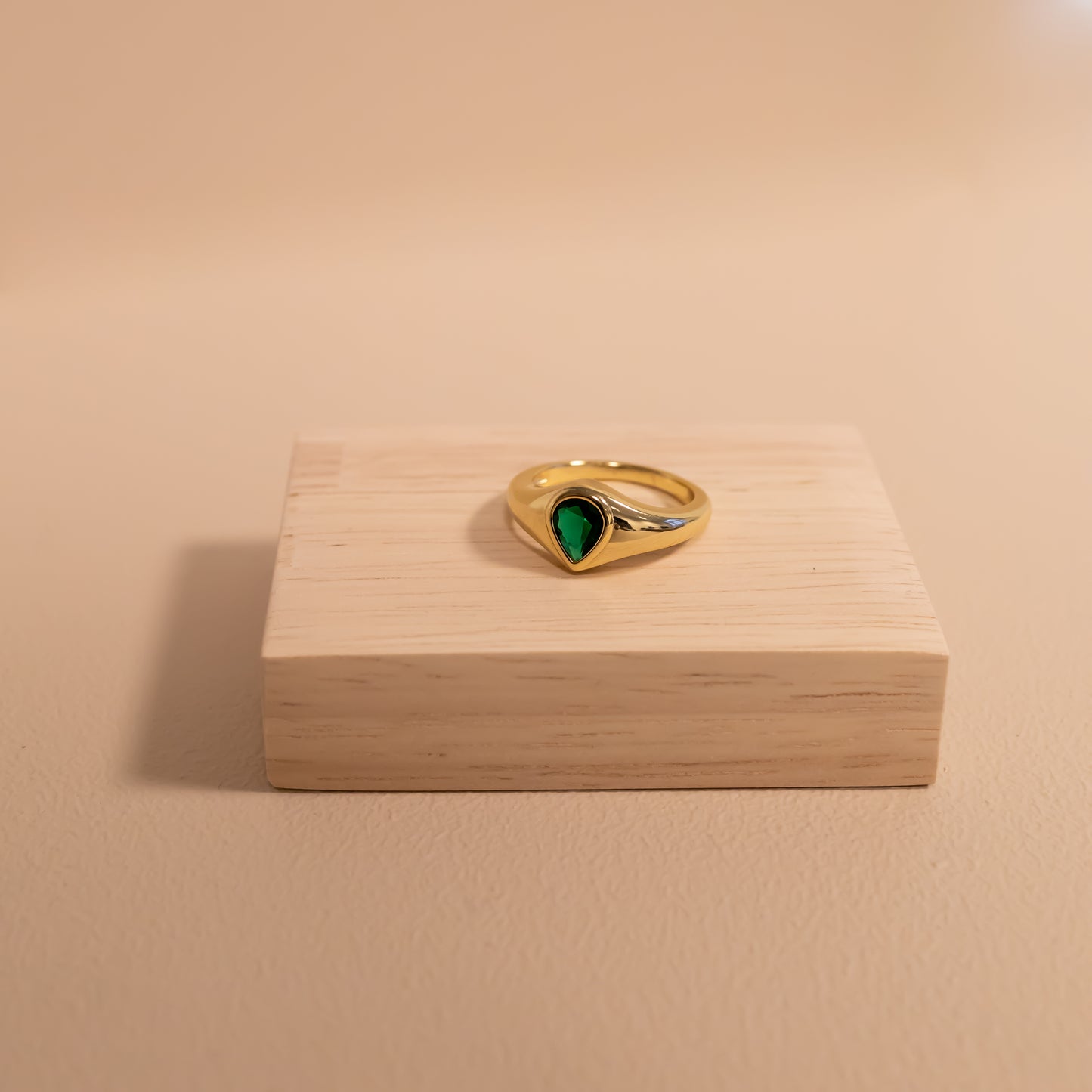 Emerald Drop Ring