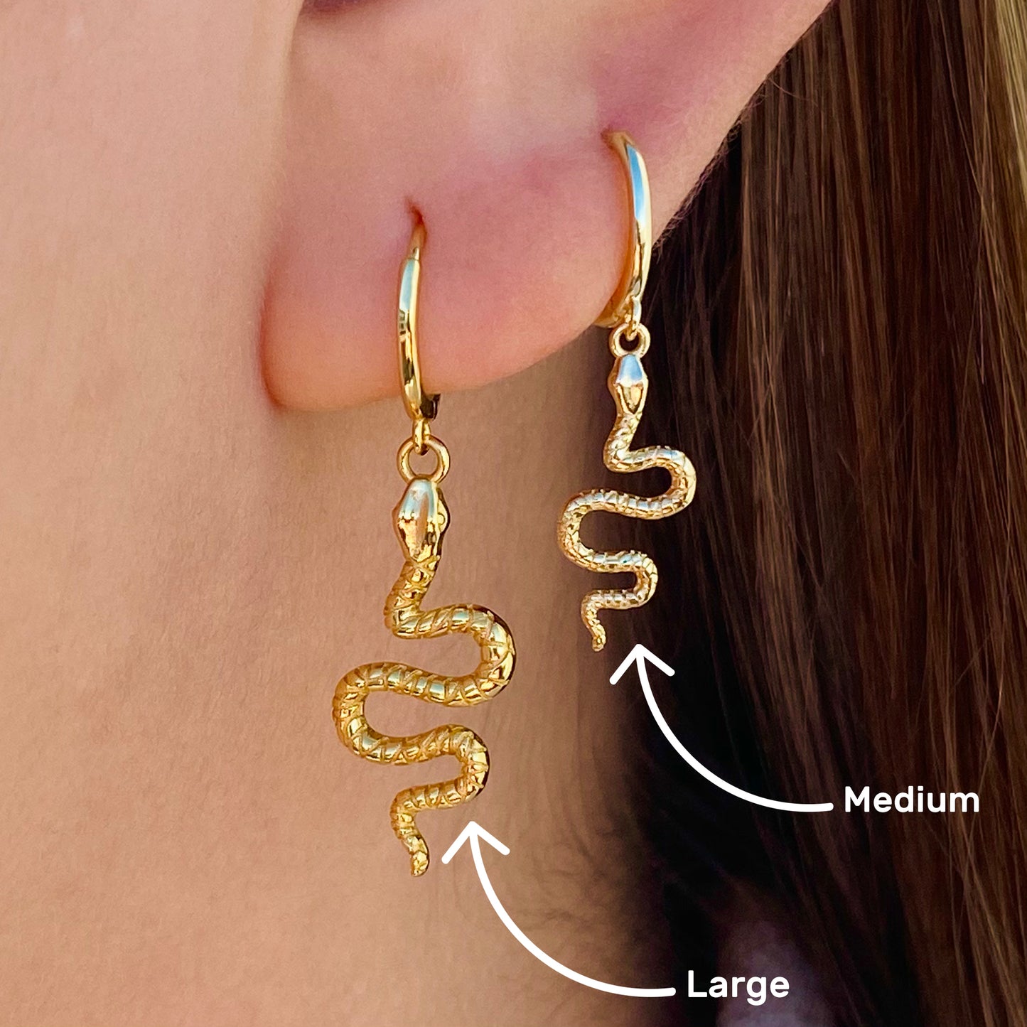 Snake Hoop Earrings