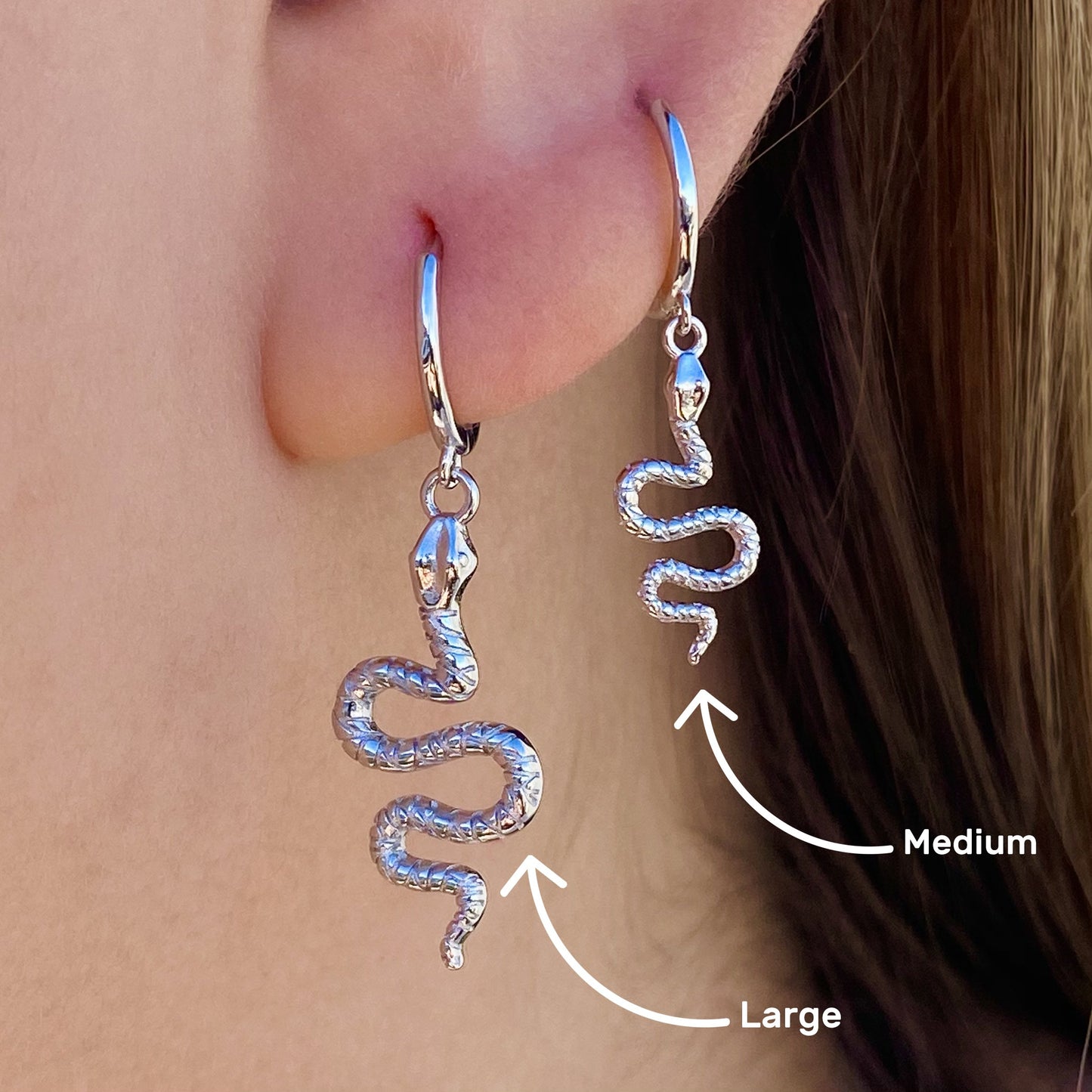 Snake Hoop Earrings