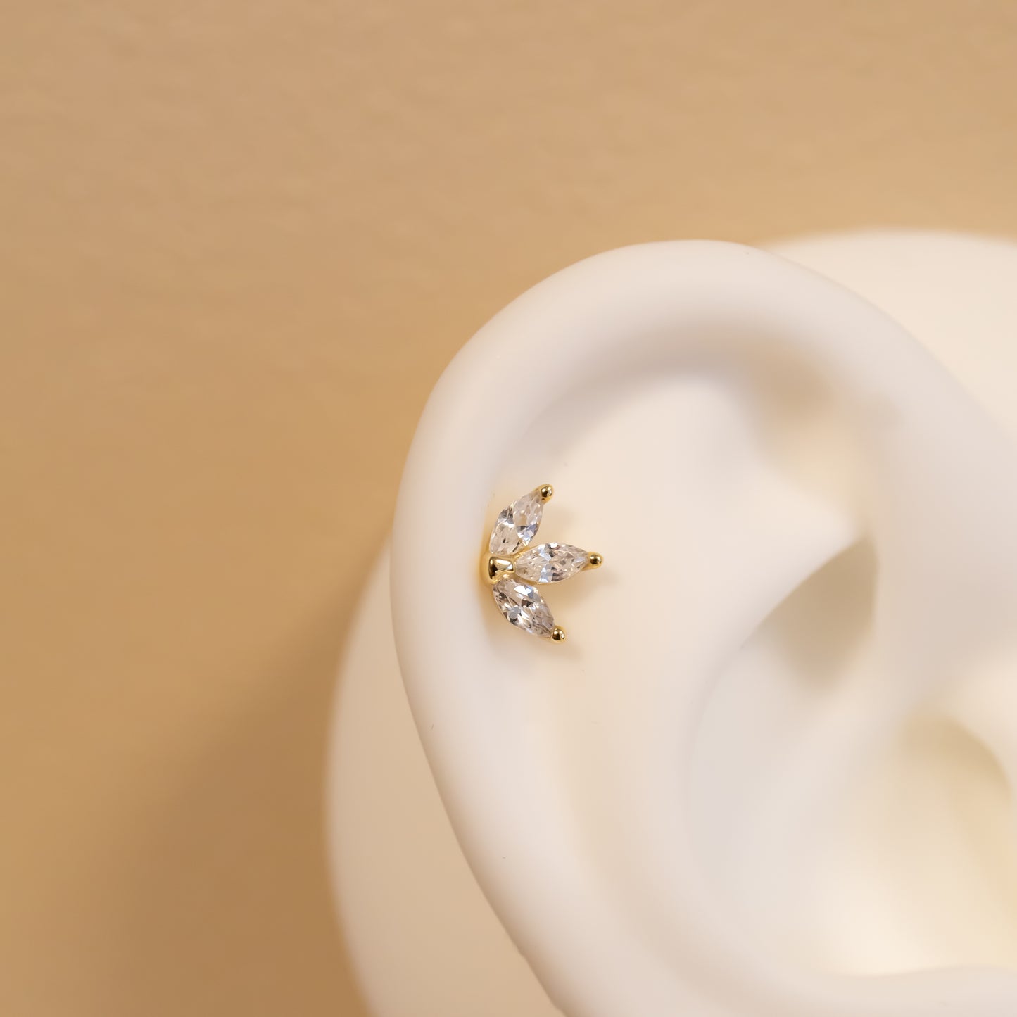 Diamond Lotus Stud