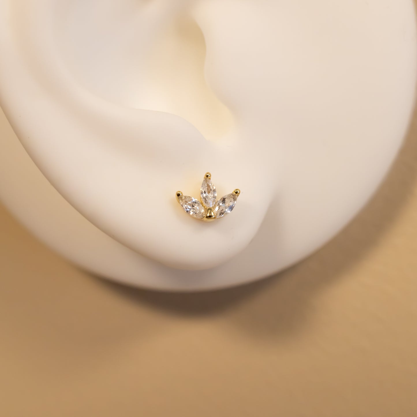 Diamond Lotus Stud