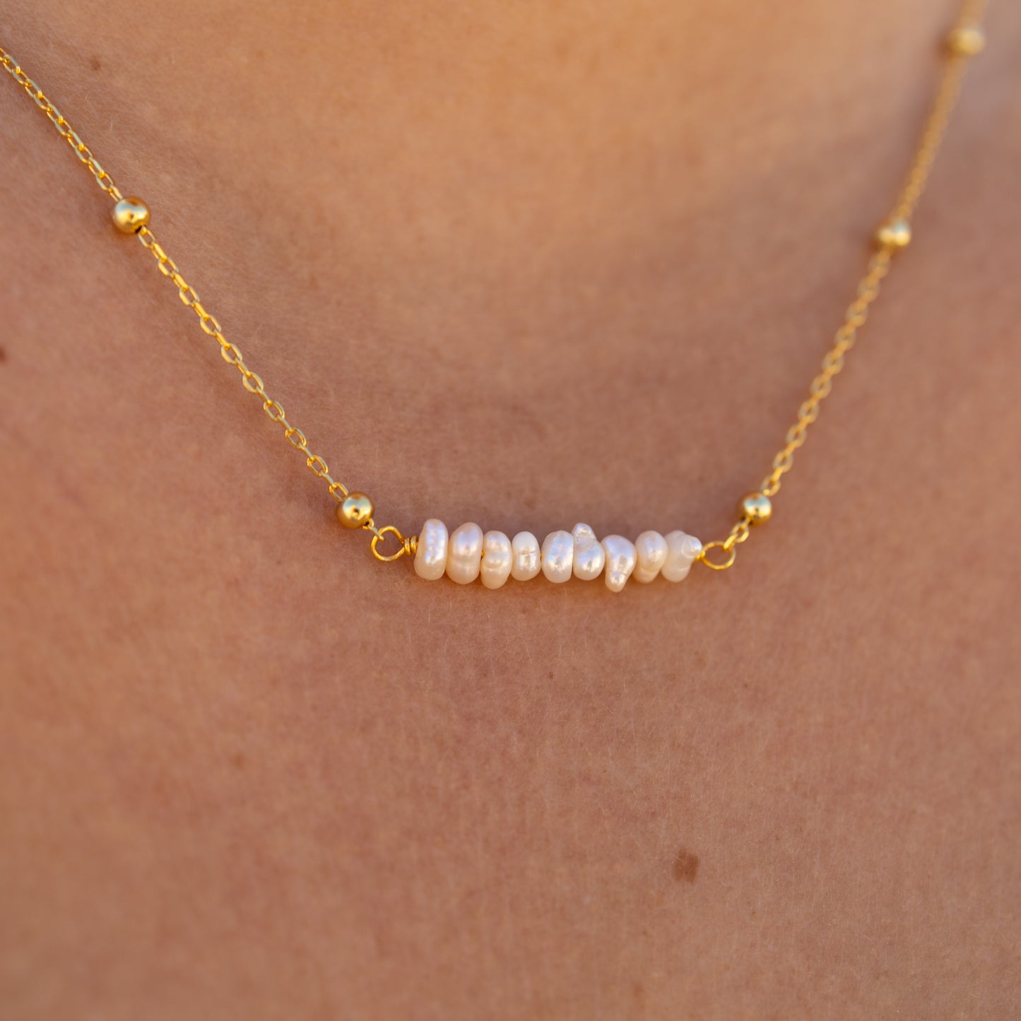 Pearl Ball Chain Necklace