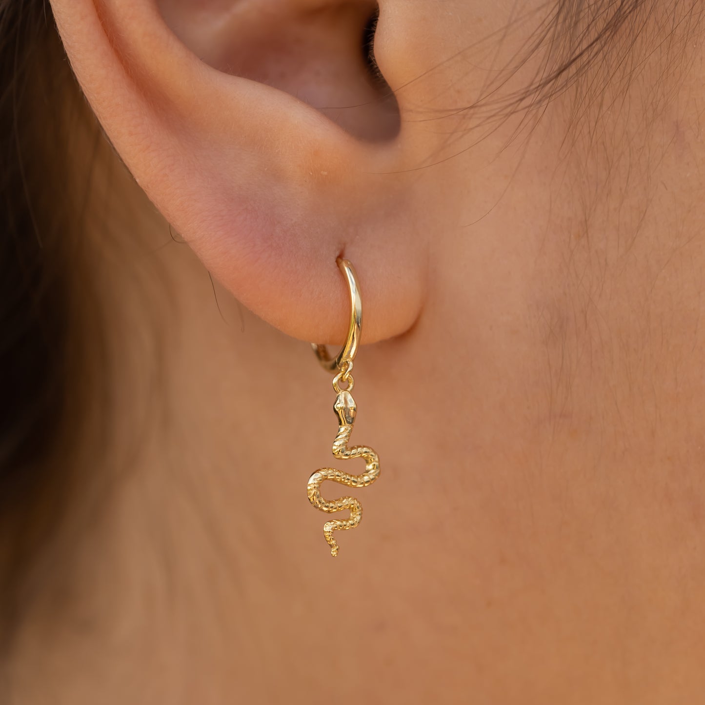 Snake Hoop Earrings