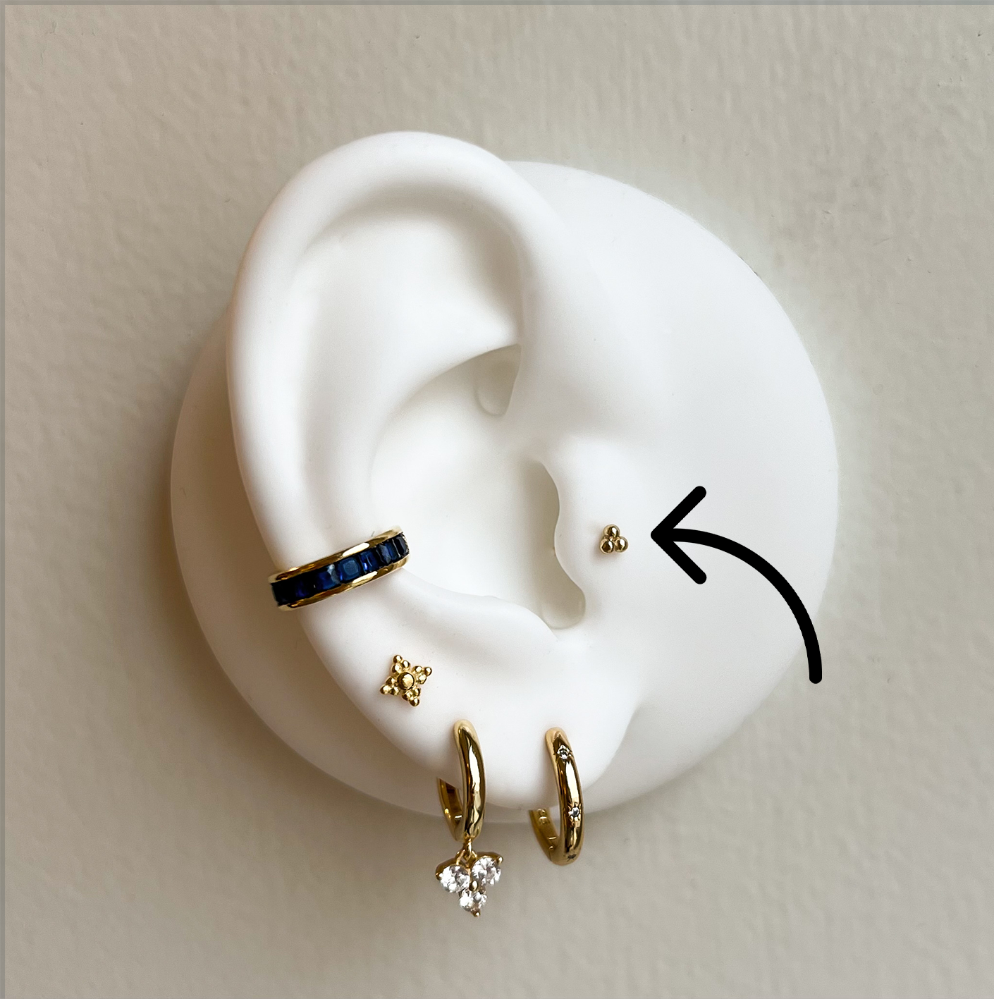 Classic Trio Stud Earrings