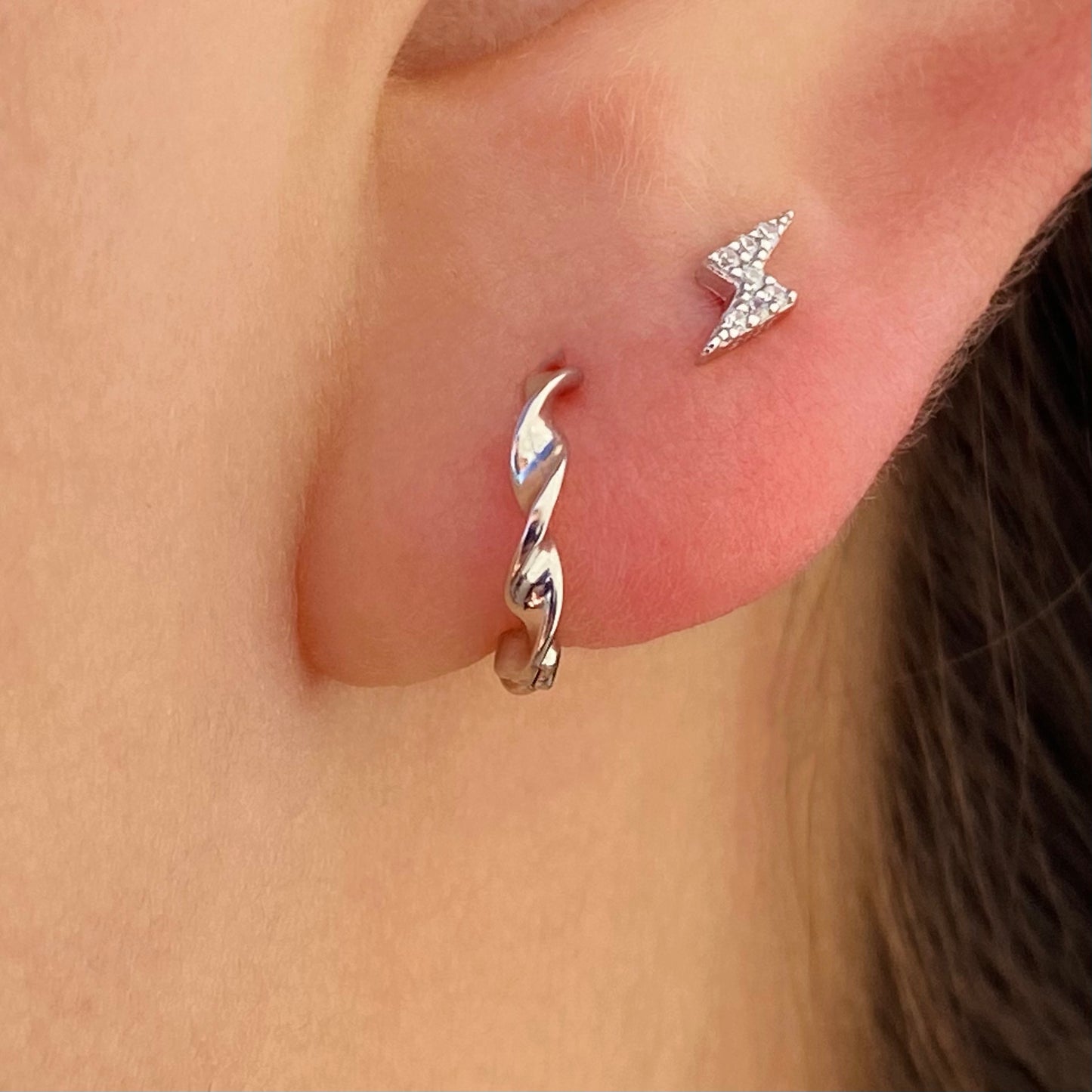 Lightning Diamond Stud Earrings