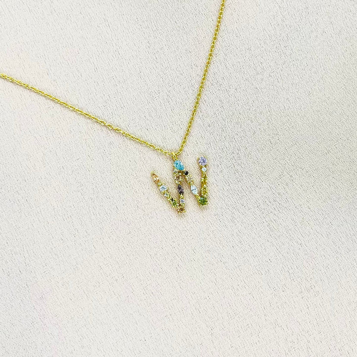 Colorful Initial Necklace