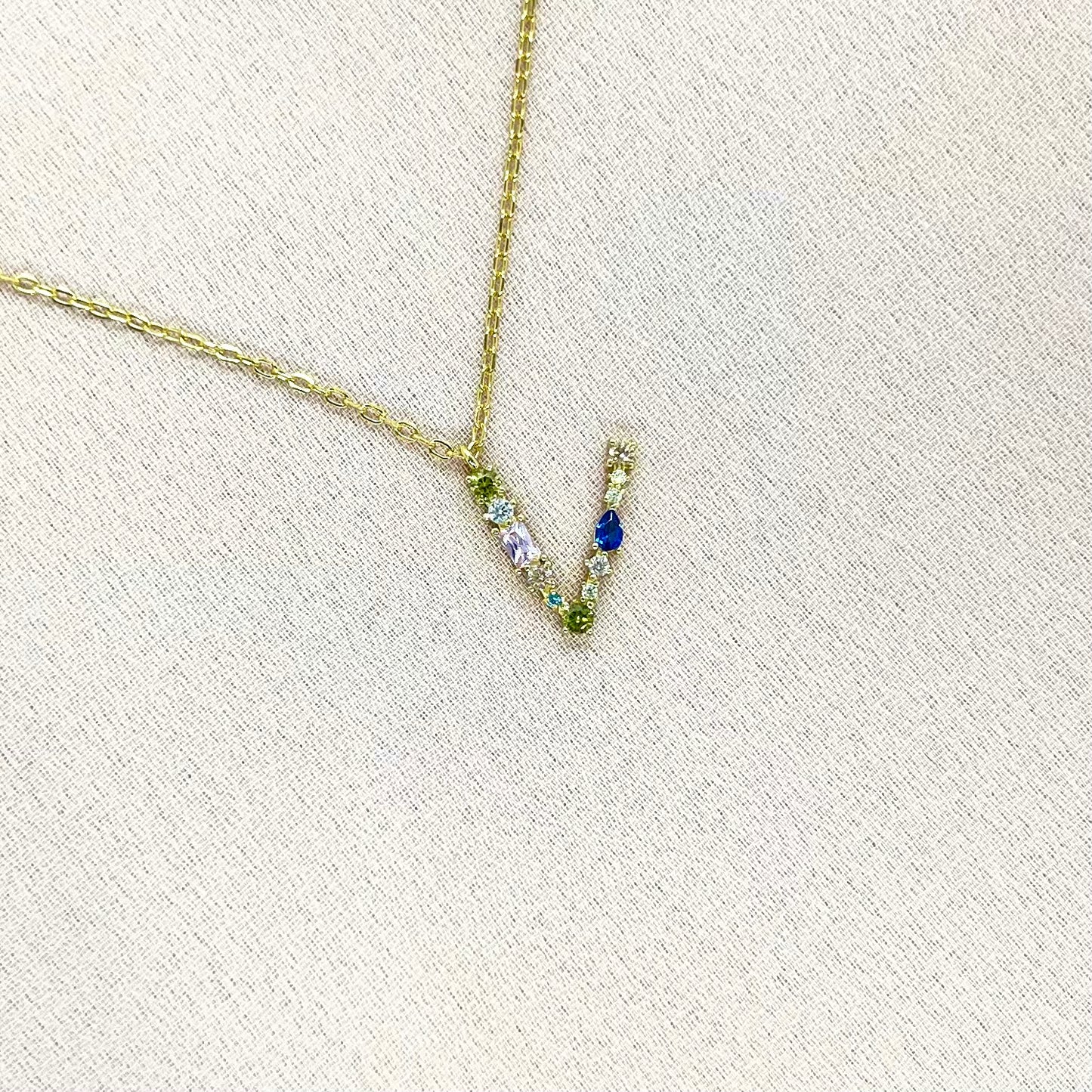 Colorful Initial Necklace