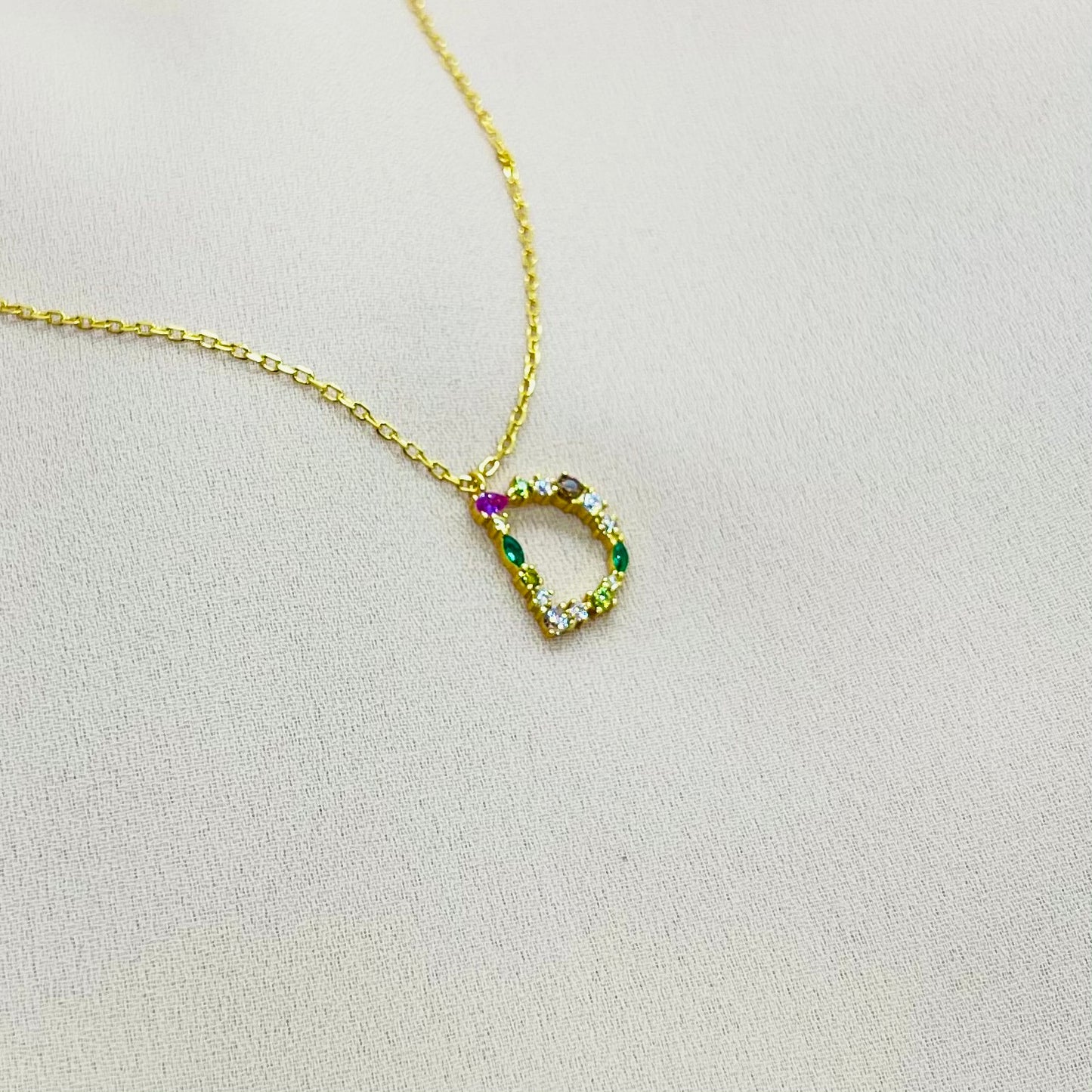 Colorful Initial Necklace