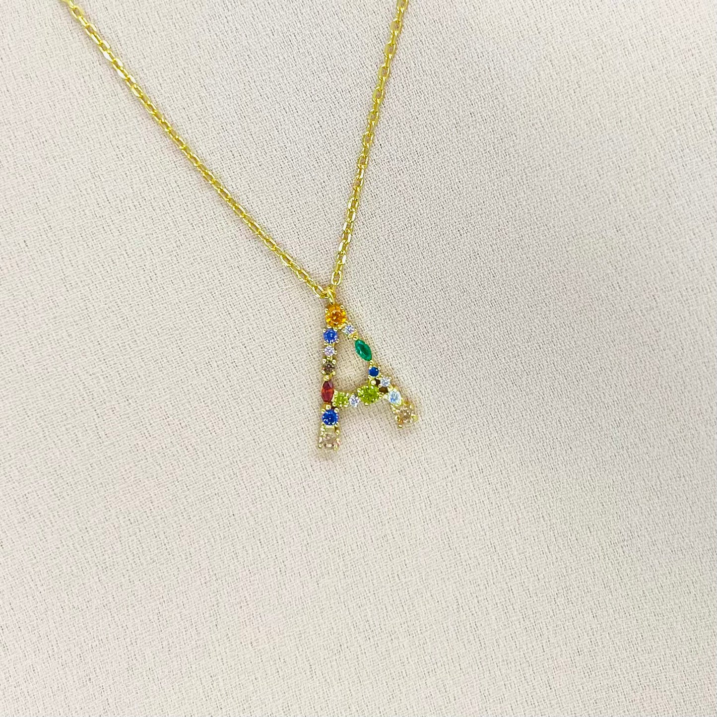 Colorful Initial Necklace