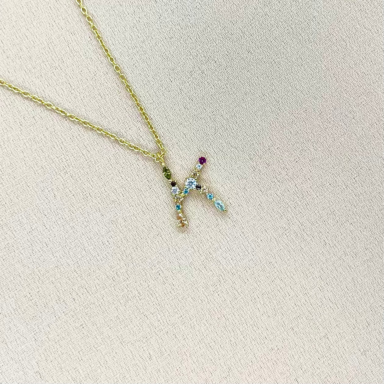 Colorful Initial Necklace