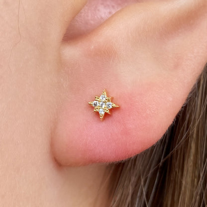 Tiny Lyra Stud Earrings