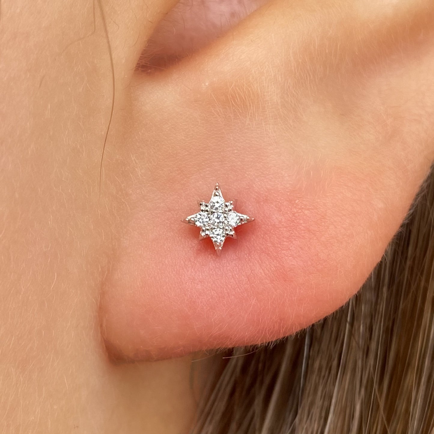 Tiny Lyra Stud Earrings