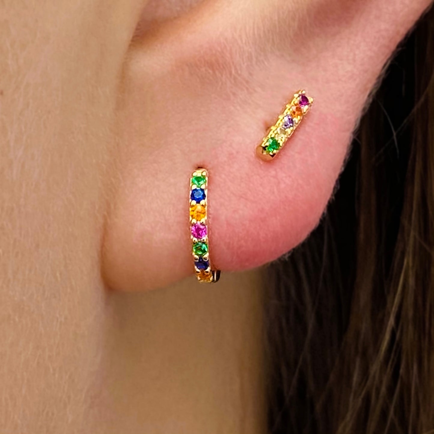 Rainbow Stud Earring