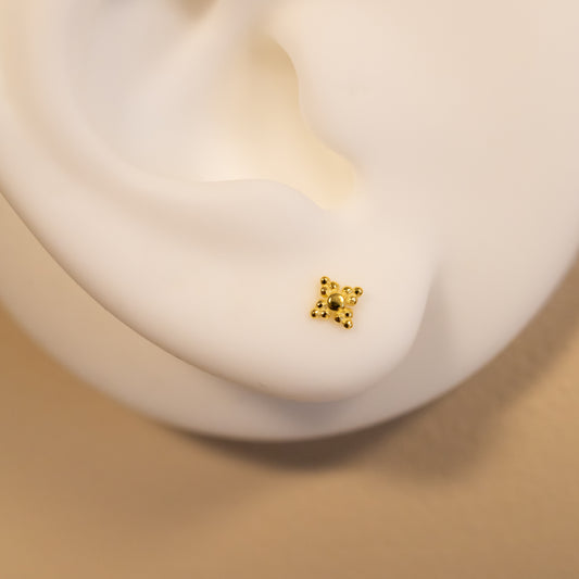 Vintage Flower Stud Earrings